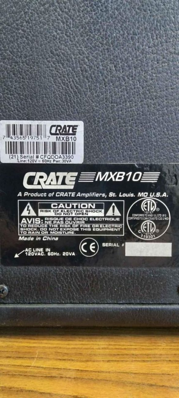 CRATE MODELO MXB10