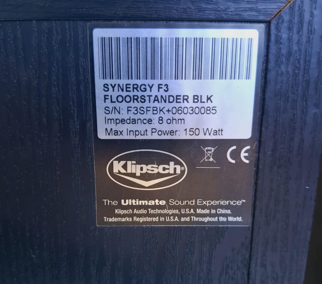 KLIPSCH MODELO SYNERGY F3