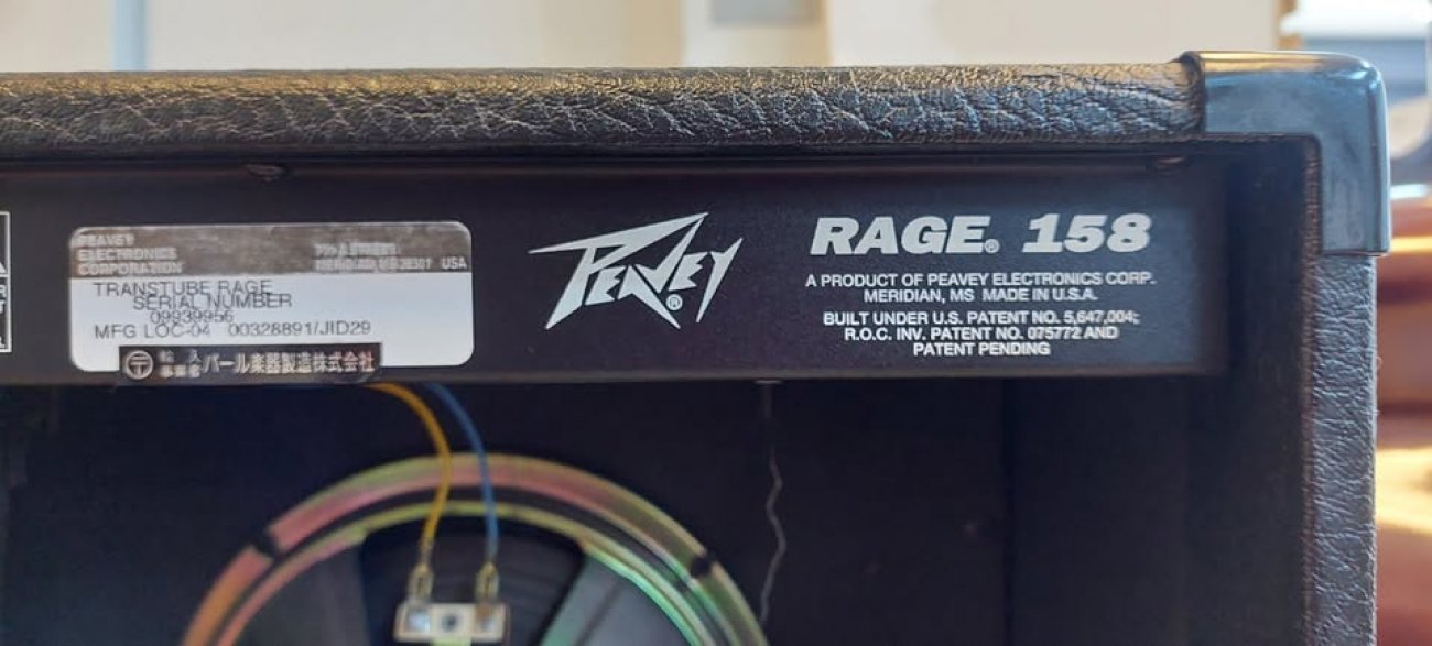 PEAVEY RAGE 158 TECHNOLOGY TRANSTUBE