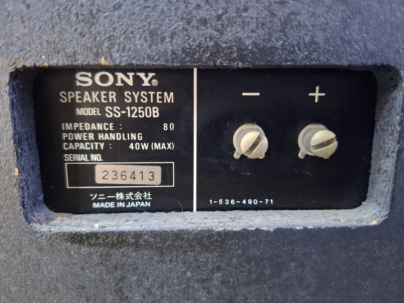 SONY MODELO CARBOCON SS-1250B