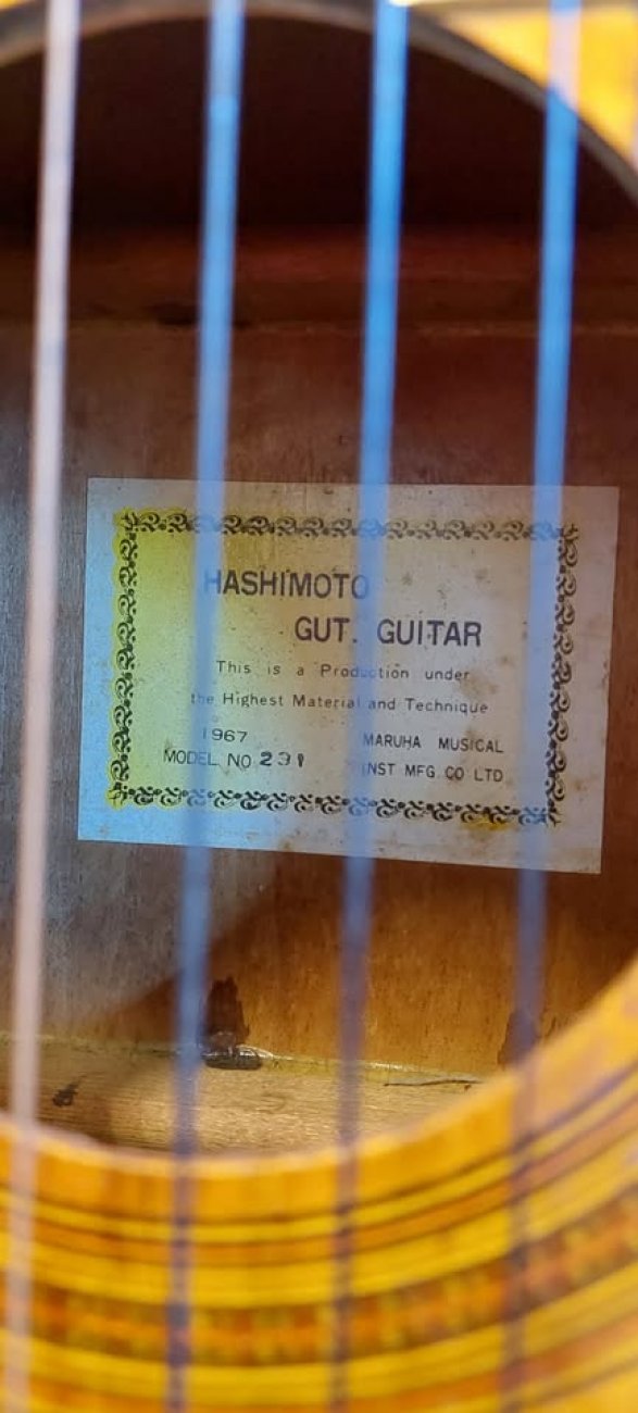 VINTAGE HASHIMOTO GUT GUITAR 1967 MODELO 231